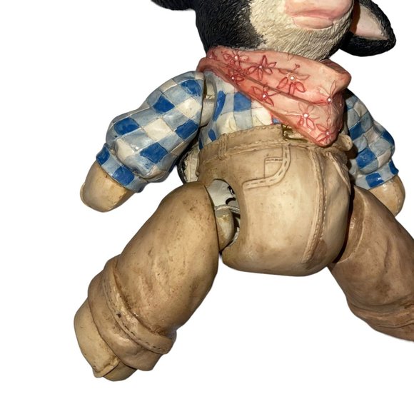 Rare Vintage Enesco Marys Moo Moos Chip Home on the Range Musical Jointed 699284 - Picture 4 of 11